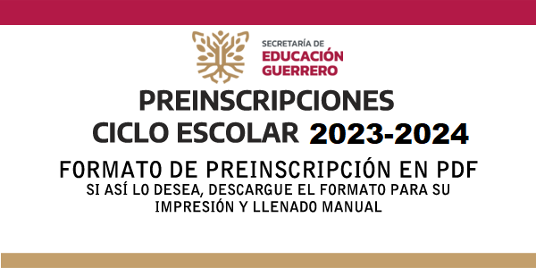 FORMATO DE PREINSCRIPCIONES 2022-2023